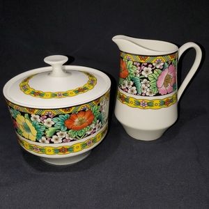 Mikasa Bone China Kutani Bird Sugar & Cream Set